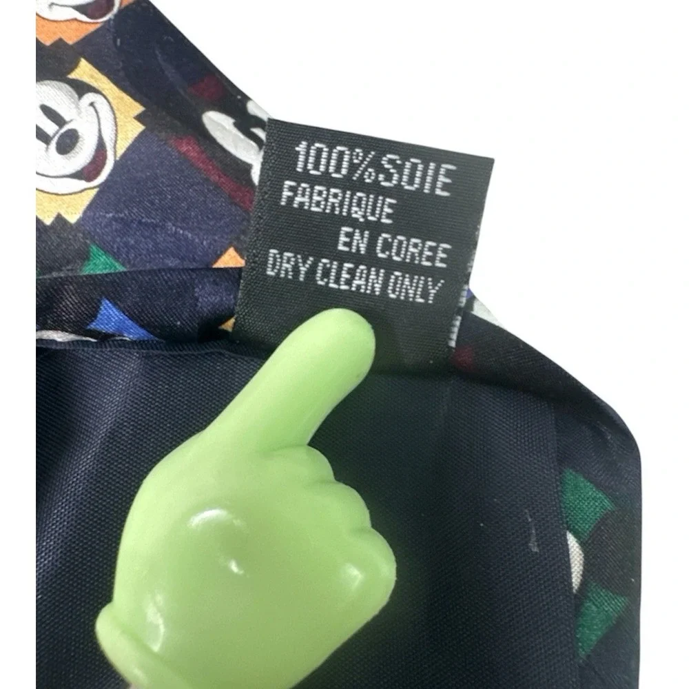 Disney Mickey Mouse Faces Silk‎ Tie Navy Handmade Korea